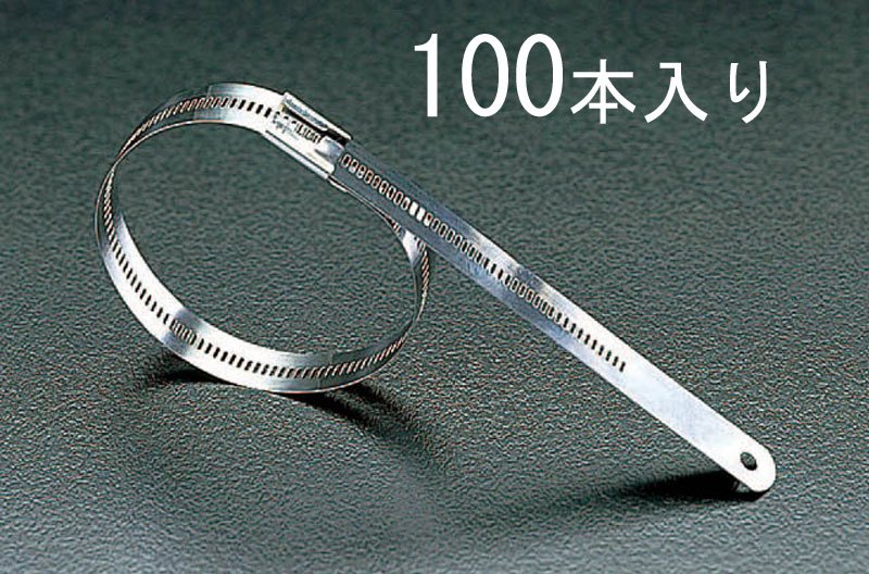 EA463FA-150 エスコ 6.9x150mm 結束バンド(316ステンレス製/100本) (BAND-IT(バンド・イット) AE6019)