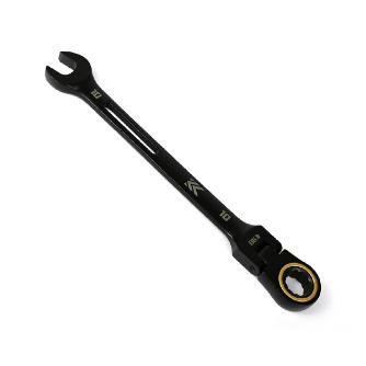 CWL-10-BG フジ矢 純正品新品 首振ラチェットコンビレンチ(黒金)