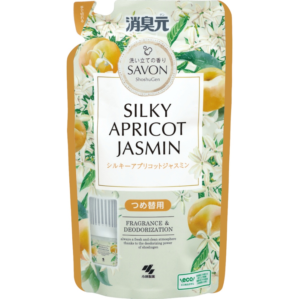 小林製薬 純正品 消臭元SAVON つめ替用 シルキーアプリコットジャスミン 4987072096680【単品販売。ケース販売ではございません。】