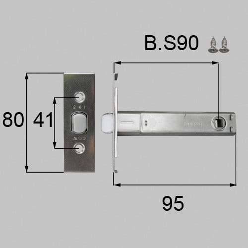 D1X81 LIXIL・トステム ﾗｯﾁ箱錠 浴室ドア部品 [D1X81]