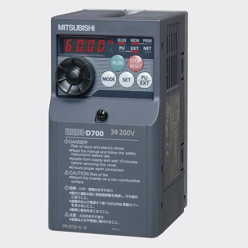 EA940MX-1 エスコ 200V/0.1kw インバーター(3相モーター用) (三菱電機 FR-D720-0.1K)