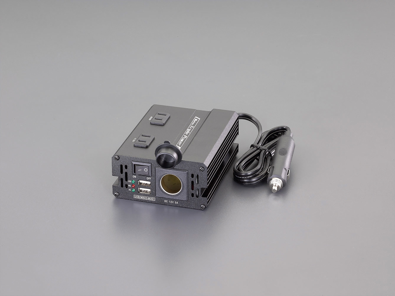 EA812JA-8A エスコ DC24V→AC100V/150W 3WAYインバーター (大自工業(Meltec) HDC-150)