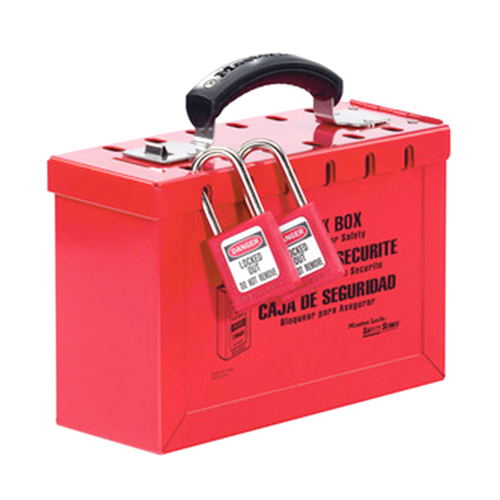 EA504ML エスコ 233x155x 95mm ロックアウトBOX(スチール製)