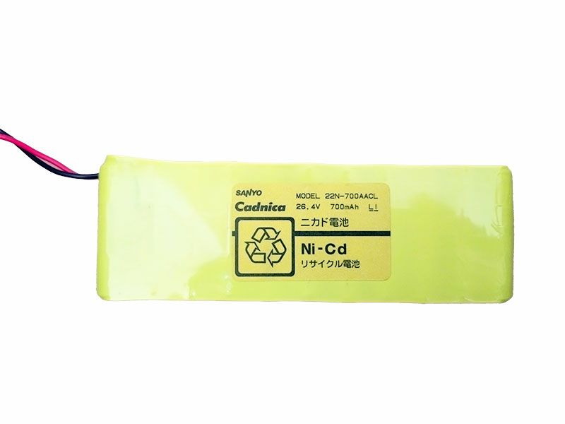 22N-700AAC相当品 26.4V700mAh W型組電池 コネクターなしリード線切りっぱなし